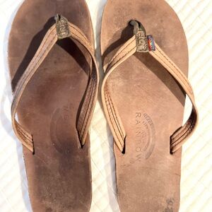 Rainbow Tan Leather Sandals